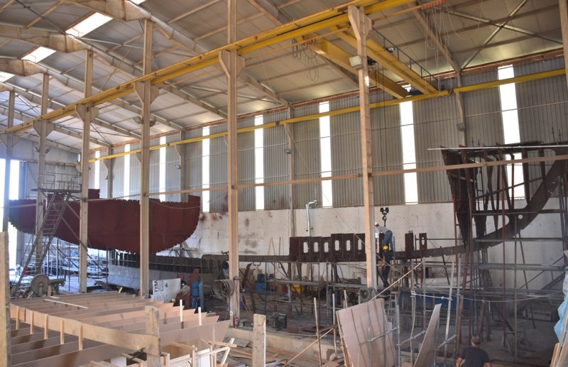 Bateau en train de construire au chantier naval Bodrum Turquie